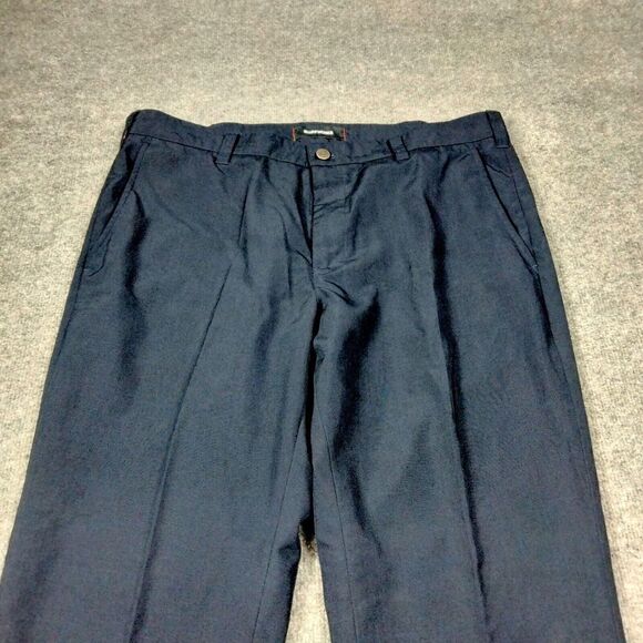 Bluffworks Pants Men's Size 37x30 Navy Blue Polyester Original Chino Regular Fit - Picture 3 of 11
